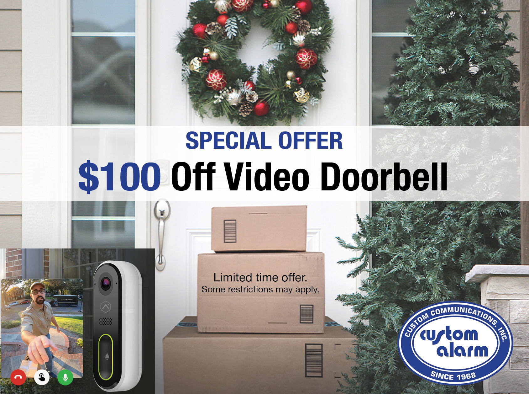 100 Off Video Doorbell Holiday Web